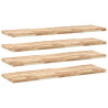 Estantes flotantes 4 uds madera acacia sin tratar 160x40x4 cm 2