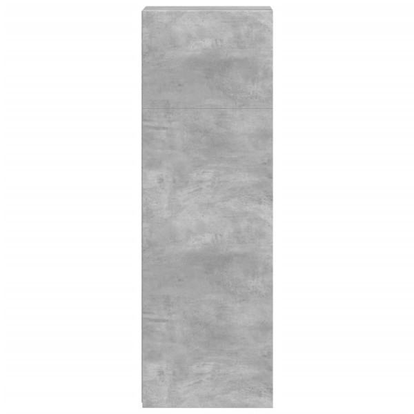 Aparador alto madera de ingeniería gris hormigón 30x41x124 cm M 5