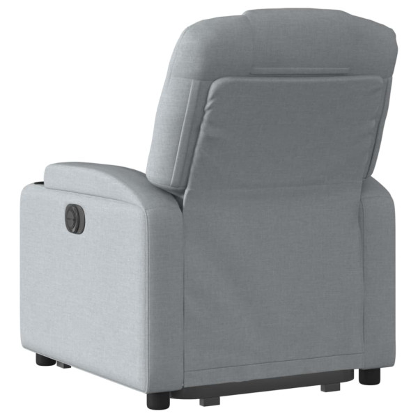Sillón eléctrico reclinable elevable de tela gris claro M 5