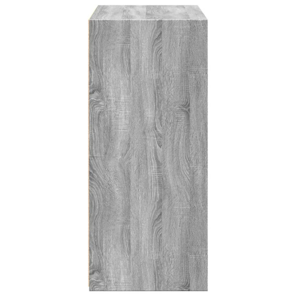 Aparador de madera de ingeniería gris Sonoma 70x41x93 cm M 5