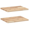 Estantes flotantes 2 uds madera acacia sin tratar 60x30x2 cm 2