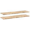 Estantes flotantes 2 uds madera acacia sin tratar 160x40x2 cm 2