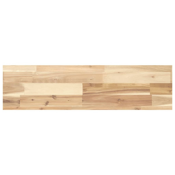 Estante flotante madera maciza de acacia sin tratar 100x20x4 cm M 2