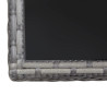 Mesa de jardim 80x80x74 cm vime PE cinzento 5