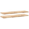 Estantes flotantes 2 uds madera acacia sin tratar 160x40x4 cm 2