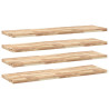 Estantes flotantes 4 uds madera acacia sin tratar 140x40x4 cm 2