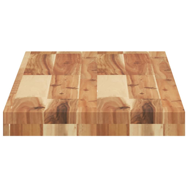 Estante flotante madera acacia maciza acabado aceite 80x30x4 cm M 5