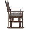 Banco deslizante madera maciza de álamo marrón 118x70x104.5 cm 5