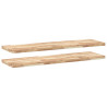 Estantes flotantes 2 uds madera acacia sin tratar 120x40x4 cm 2