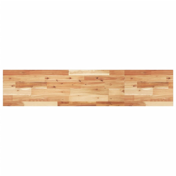 Estante flotante madera acacia maciza acabado aceite 140x30x2cm M 2