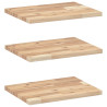 Estantes flotantes 3 uds madera acacia sin tratar 60x30x2 cm 2