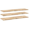 Estantes flotantes 3 uds madera acacia sin tratar 120x40x2 cm 2