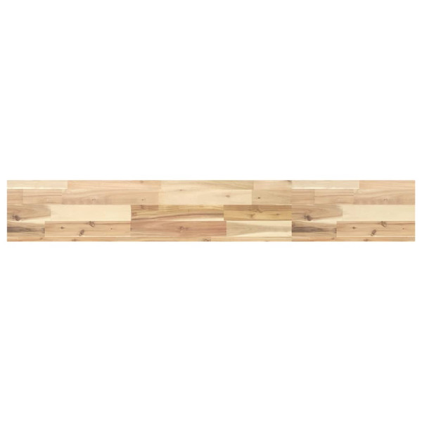 Estante flotante madera maciza de acacia sin tratar 160x20x4 cm M 2