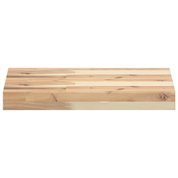 Estante flotante madera maciza de acacia sin tratar 60x30x4 cm M 4