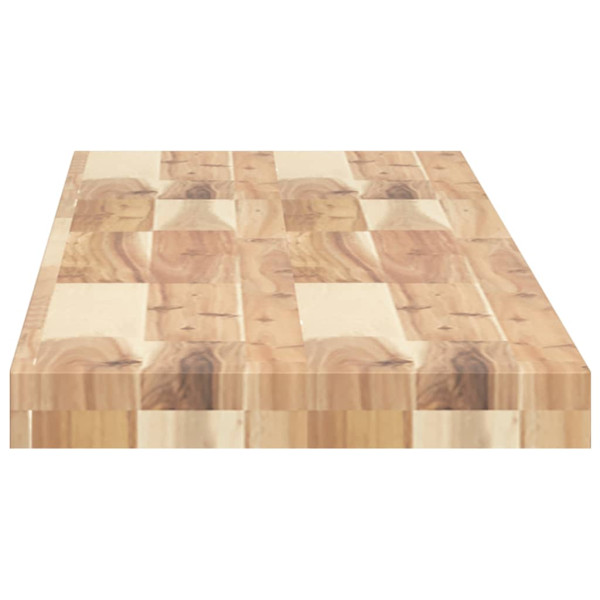 Estantes flotantes 4 uds madera acacia sin tratar 140x30x4 cm M 5