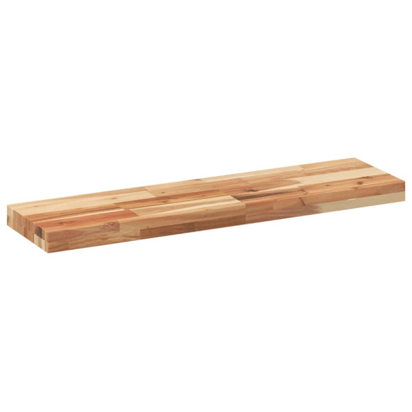 Estante flotante 3 uds madera acacia acabado aceite 100x20x4 cm M 3