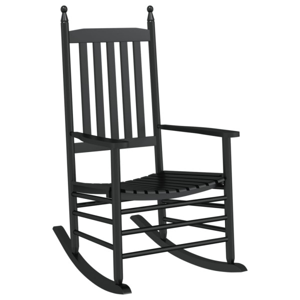 Mecedora con asiento curvo madera maciza de álamo negro M 2