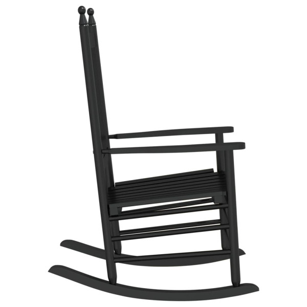 Mecedora con asiento curvo madera maciza de álamo negro M 5