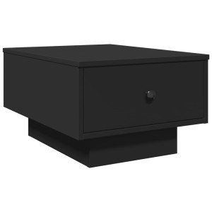 Mesa de centro madera de ingeniería negro 60x45x31 cm H