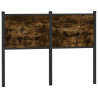 Cabeceira de cama 120 cm derivados madeira/aço carvalho fumado 1