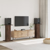 Soportes altavoces 2 uds madera marrón roble 30x30x95 cm 1