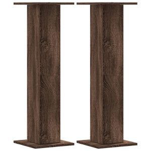 Soportes altavoces 2 uds madera marrón roble 30x30x95 cm H