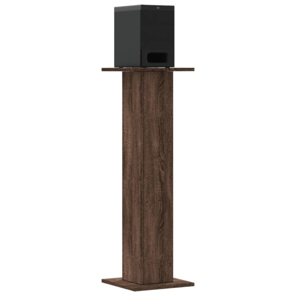 Soportes altavoces 2 uds madera marrón roble 30x30x95 cm M 3