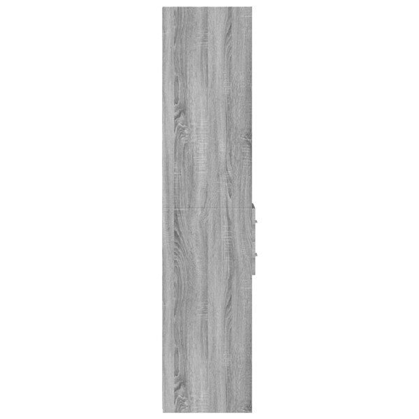 Aparador de madera de ingeniería gris Sonoma 30x42.5x185 cm M 5