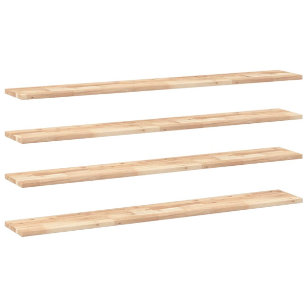 Estantes flotantes 4 uds madera acacia sin tratar 140x20x2 cm M 2