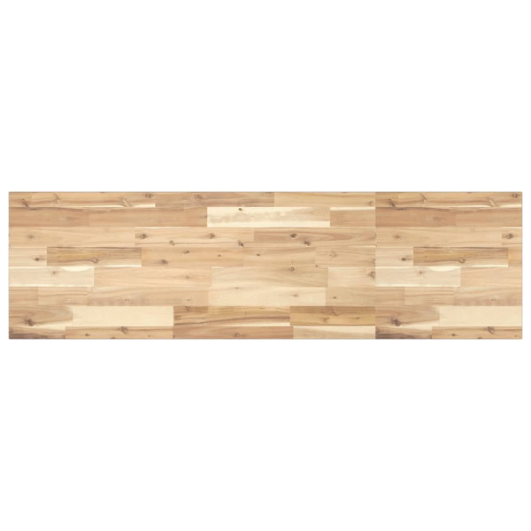Estante flotante madera maciza de acacia sin tratar 120x40x2 cm M 2
