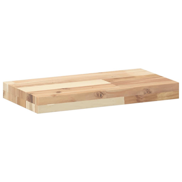 Estantes flotantes 4 uds madera acacia sin tratar 60x20x4 cm M 3