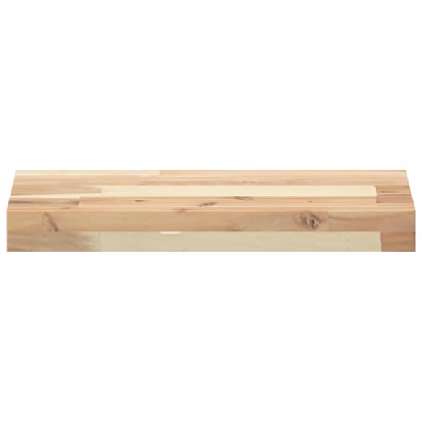 Estantes flotantes 4 uds madera acacia sin tratar 60x20x4 cm M 4