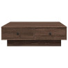 Mesa de centro de madera de ingeniería marrón roble 90x90x28 cm 4