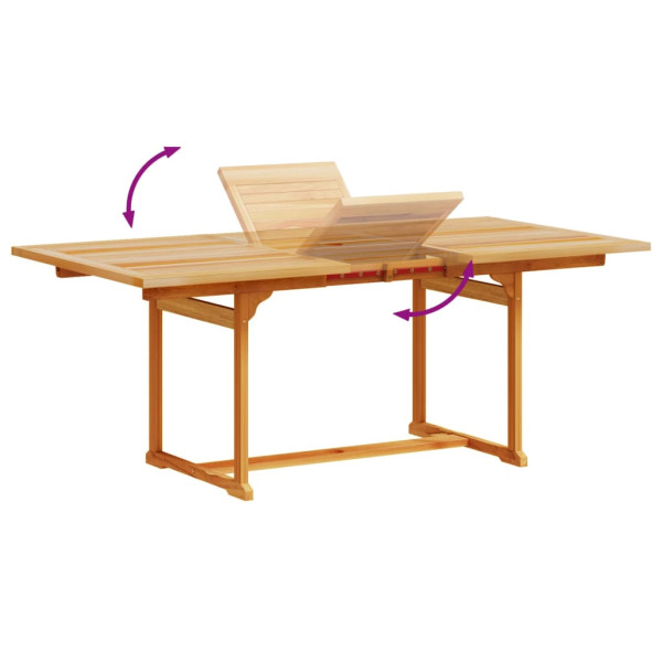 Juego comedor de jardín 7 pzas madera maciza acacia y textileno M 5