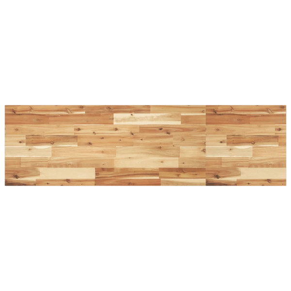 Estante flotante madera acacia maciza acabado aceite 160x40x2cm M 2