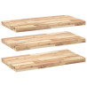 Estantes flotantes 3 uds madera acacia sin tratar 100x40x4 cm 2