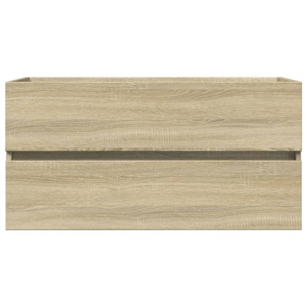 Set de mueble de baño 2 piezas cerámica y madera de ingeniería M 5