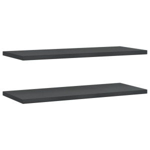 Prateleiras de parede 2 pcs 100x40x3 cm aço inoxidável prateado H