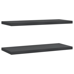 Prateleiras de parede 2 pcs 75x30x3 cm aço inoxidável prateado H