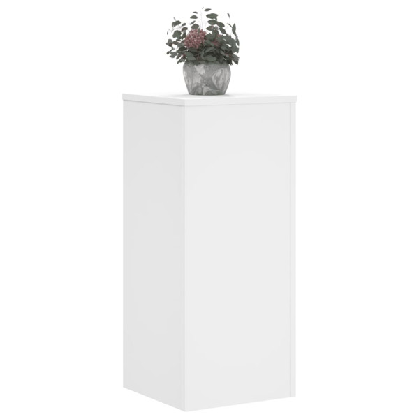 Soportes de plantas 2 uds madera ingeniería blanco 30x30x70 cm M 3