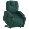 Sillón eléctrico reclinable elevable de tela verde oscuro 3