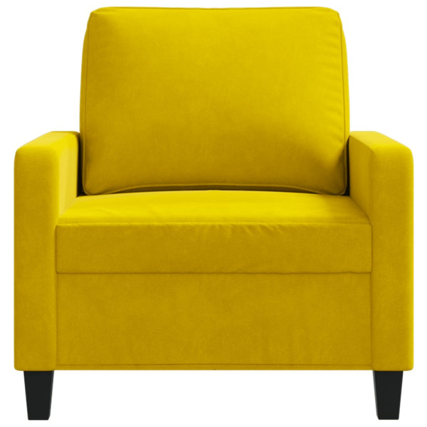 Poltrona 60 cm veludo amarelo M 4