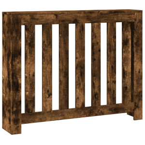 Cubierta de radiador madera color roble ahumado 104x20x82 cm H