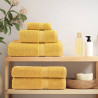 Toallas de baño 4 uds 100% algodón amarillo 100x150 cm 600 gsm 3