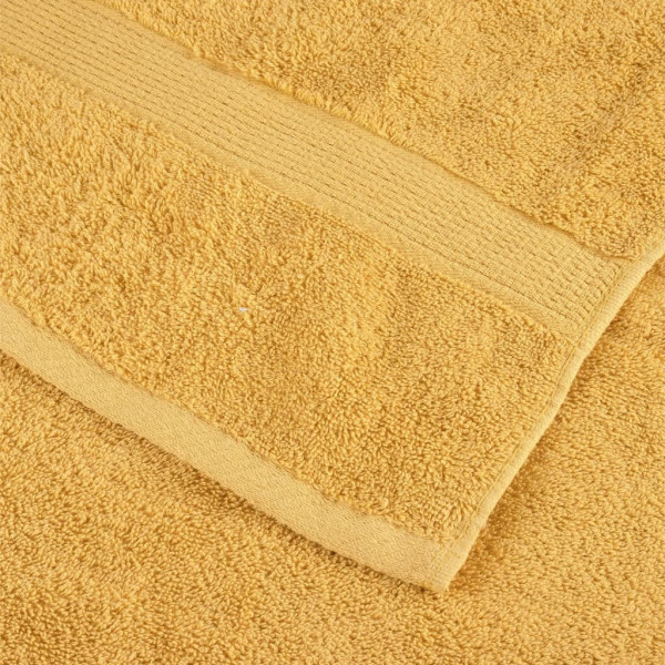 Toallas de baño 4 uds 100% algodón amarillo 100x150 cm 600 gsm M 5