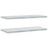 Estantes de pared 2 uds acero inoxidable plateado 100x40x3 cm 2