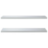 Estantes de pared 2 uds acero inoxidable plateado 100x40x3 cm 5