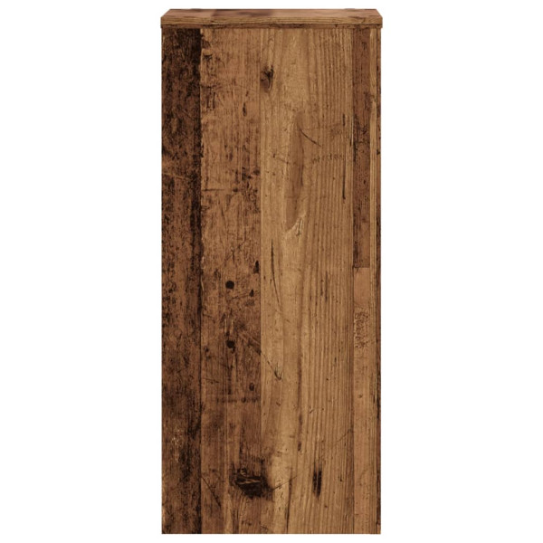 Soportes de plantas 2 uds madera roble envejecido 30x30x70 cm M 5