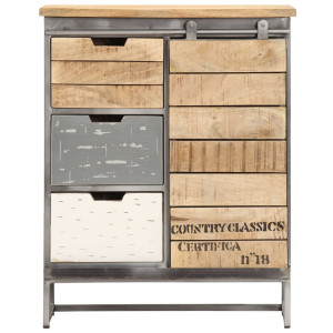 Aparador de madera maciza de mango 60x30x70 cm H