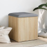 Banco con almacenaje madera ingeniería roble Sonoma 42x42x45 cm 1
